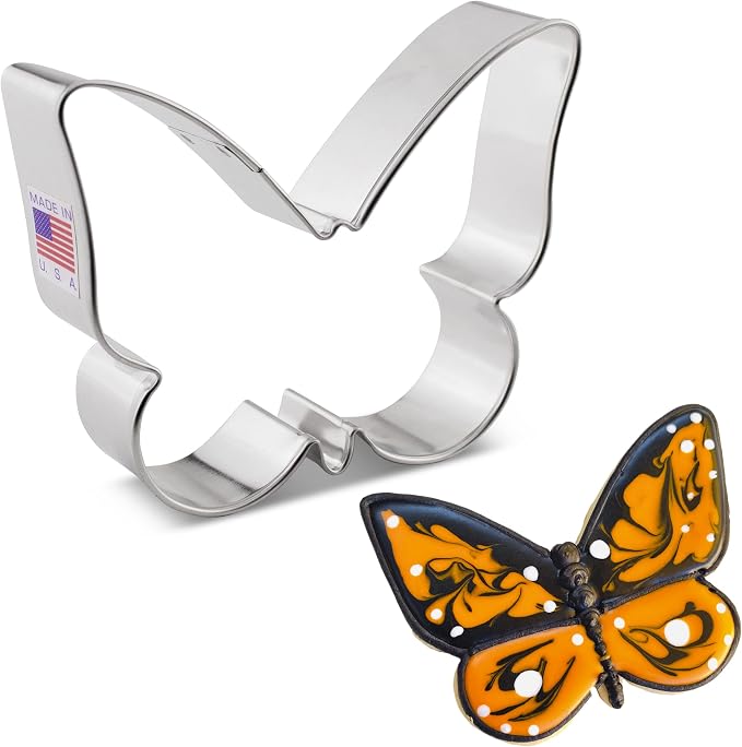 Ann Clark Cute Butterfly Cookie Cutter, 3" Made in USA