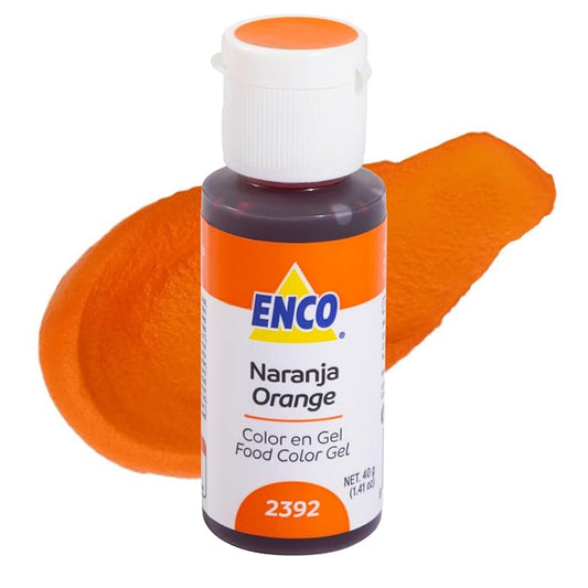 ENCO Food Coloring Gel Orange 1.41 oz (40g) Concentrated, Vegan