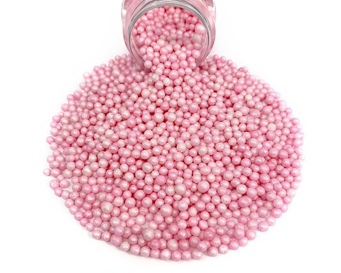 Mystic Sprinkles 4mm Sugar Pearls 4oz Bottles (Pretty in Pink 4mm Sugar Pearls 4oz)