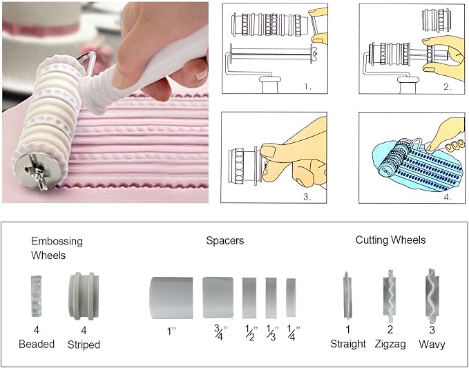 Funshowcase Fondant Cake Sugarcraft Decorating Kit Cookie Mold Icing Plunger Cutter Tool 102-piece Set
