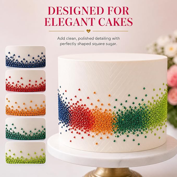 Confect-Twilight Rainforest Sparkling Sugar Sprinkle Mix – 5-Pack Assorted Edible Sugar Crystals in Midnight Blue, Deep Red, Bright Orange, Green & Parrot Green – Baking Decorations for Cakes, Cupcakes & Cookies –Vegan, Gluten-Free, Nut-Free, Soy-Free,...