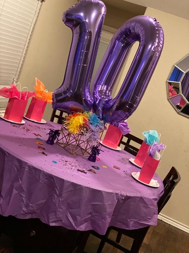 Number Balloons 1, 40 Inch Ballons for Girl Boy 1st 1 11 21 Birthday Decorations Baby Shower Photo Shoot, Purple One Balloons