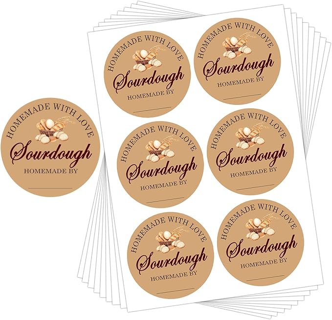 Sourdough Bag Stickers,2 inch Sourdough Bread Labels for Sourdough Bread Supplies,Baked Goods Packaging (300 Pcs)