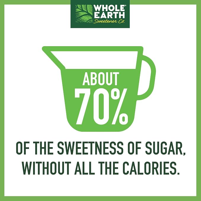 Whole Earth Sweetener Co. 100% Erythritol Sweetener (Keto Sweetener, Natural Sugar Alternative, Baking Sugar Substitute, Zero Calorie Sweetener, Gluten Free, Non-GMO), 16 Oz (Pack of 2)