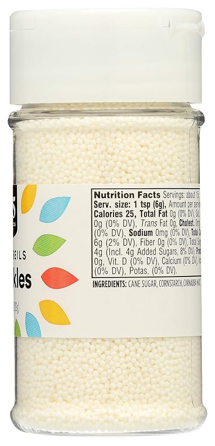 365 by Whole Foods Market, White Nonpareils Sprinkles, 3.15 Ounce (Pack of 2)