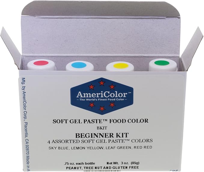 Americolor 4-Color Soft Gel Paste Food Color Kit