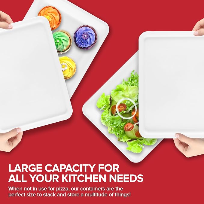 Stock Your Home Dough Proofing Container with Lid (2 Pack) Homemade Bread and Pizza Dough Storage Box for Proofing