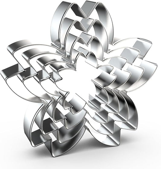 Cherry Blossom Flower Cookie Cutter Set - 4 Piece Sakura Cookie Cutters - Stainless Steel