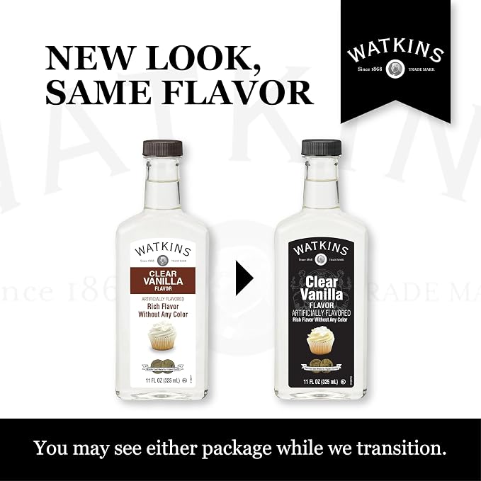 Watkins Clear Vanilla Flavor, 11 fl. oz. Bottle, 1 Count (Packaging May Vary)