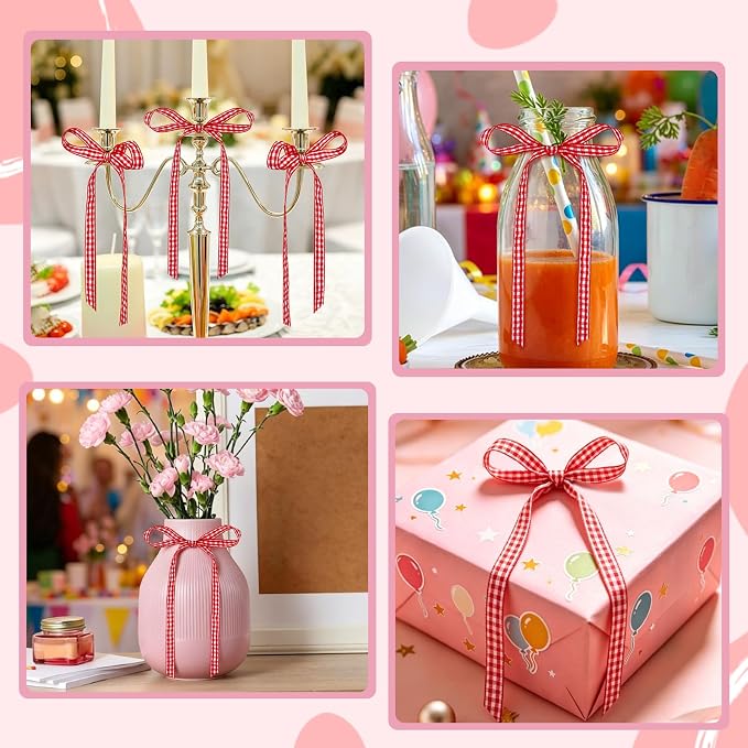 Hooqict 7Pcs Strawberry Cake Decorations Set with Happy Birthday Cake Toppers and Bows for Girls Sweet Strawberry Baby Shower Berry 1st Birthday Party Decorations Supplies