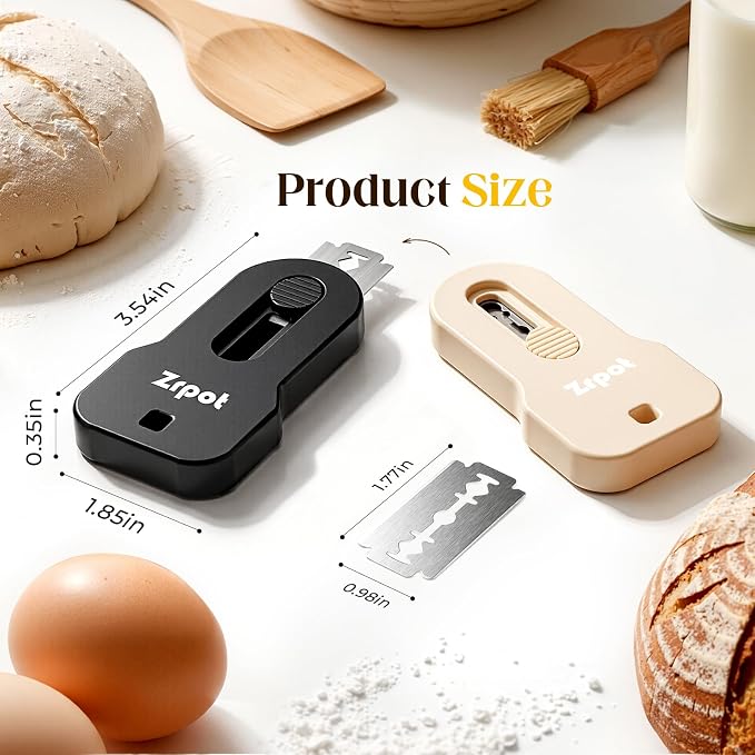 2 pcs Bread Lame, Extractable & Magnetic Sourdough Scoring Tool | Bread Knife for Homemade Bread, Sourdough Scorer Tool, Includes 10 Replace Blade, Dough Scoring Tool