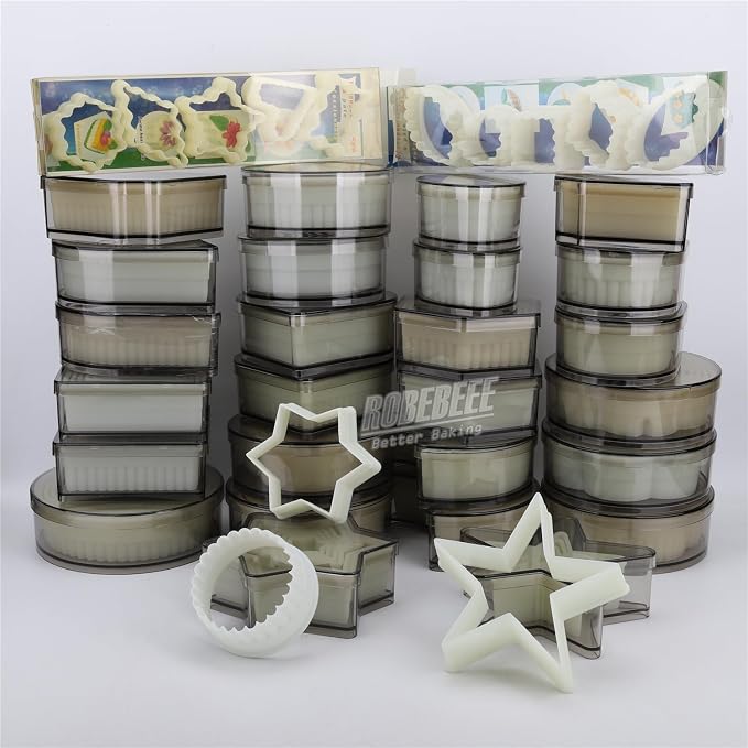 Multi-Shape Nylon Cookie Molds Round Square Star Plastic Geometry Biscuit Cutter Dough Mousse Bread Slicer DIY Bakery Utensils (Six Pointed Star)