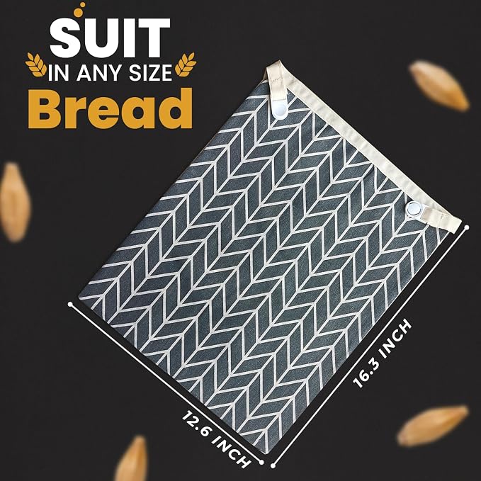 2 Pack Reusable Beeswax Bread Bags for Sourdough - 12.6” x 16.3” Extra Large Storage, Keeps Homemade Bread Fresh
