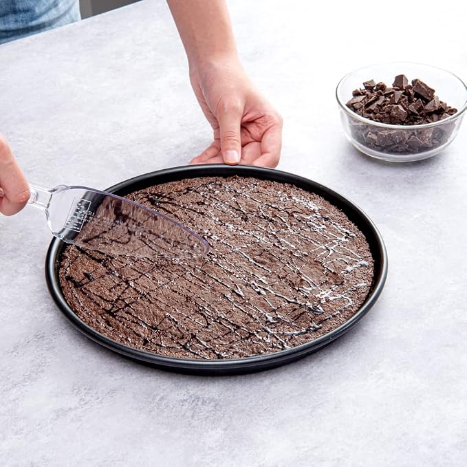 Restaurantware Met Lux 10.2 Inch Round Cake Pan 1 Heavy-Duty Pizza Pan - Non-Stick Oven-Baking Aluminum Deep Dish Pizza Pan For Pizzas & More Perfect For Pizzerias Buffets or Sandwich Shops
