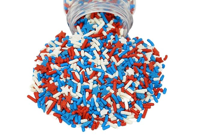 Mystic Sprinkles Fourth of July Sprinkles Mixes (Stars & Stripes Confetti Mix 2.8oz)