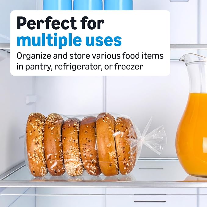 Amazon Basics Twist Tie Storage Bags, Gallon Size, Great for Bread and Rolls, 100 Count