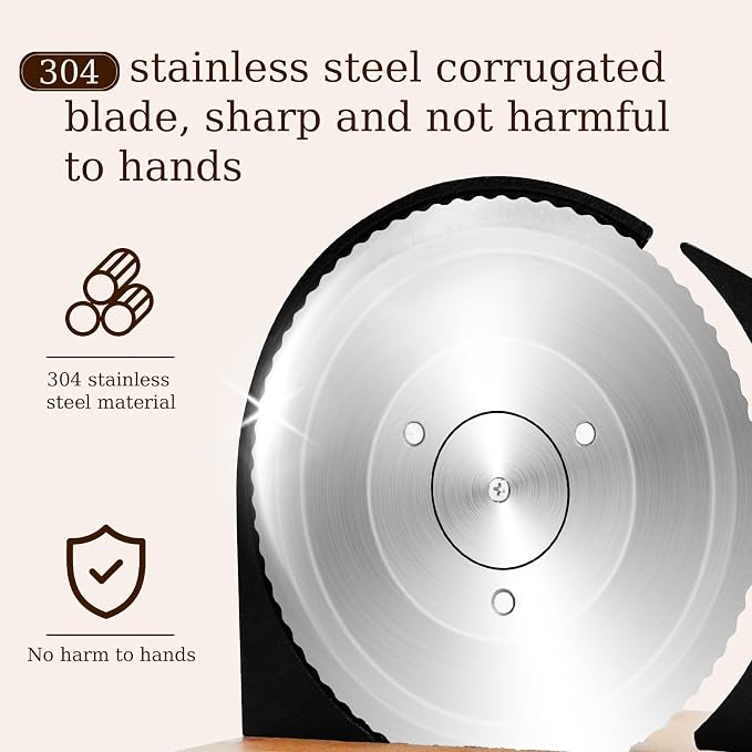 Upgraded Manual Bread Slicer for Homemade Sourdough Bread with Measurement Marks, Adjustable 0"-0.8" Thickness Hand Crank Bread Slicer with Suction Cup for Even Slicing, Kitchen and Commercial, Black