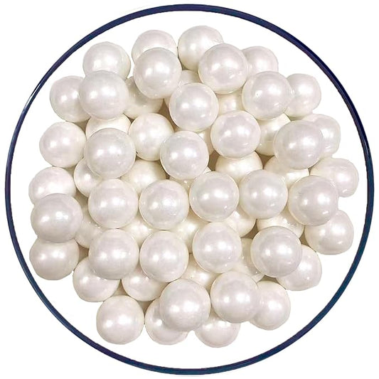 Sentovac 14mm White Pearl Sprinkles Large Edible Cake Decorating Sugar Candy Cookie Cake Cupcake Topper Ice Cream Baking Decorations Halloween Christmas Valentines Wedding Supplies
