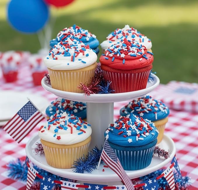 Sprinkles | Patriotic sprinkles | Red white and blue sprinkles | American decorations | Cookie sprinkles | July 4th | Manvscakes
