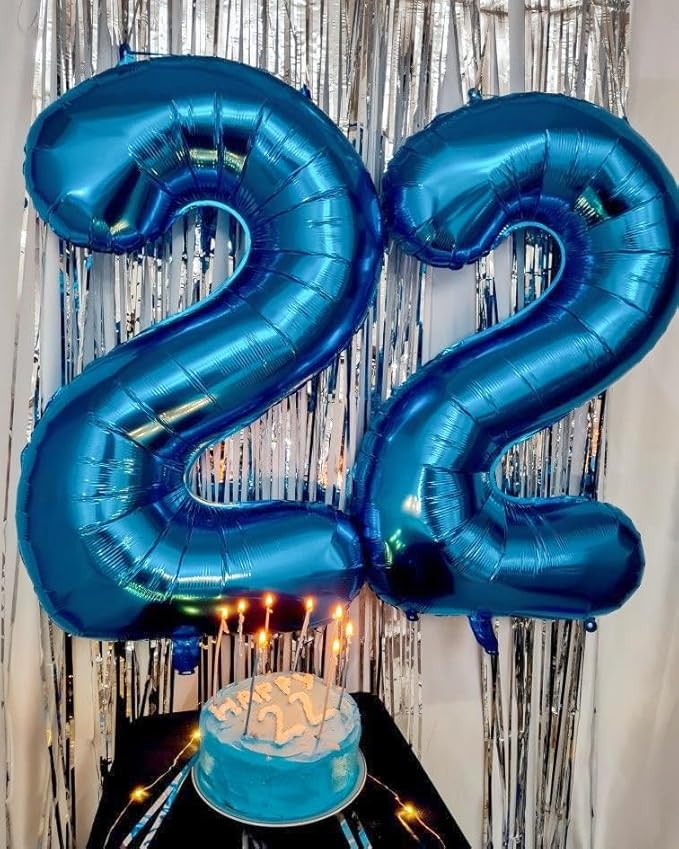 Number 20 Balloon 40 Inch, Large Happy 20th Birthday Decorations for Women, Dark Blue Foil Balloon Number for Wedding Marriage Proposa Big Events Family Reunions Party Supplies
