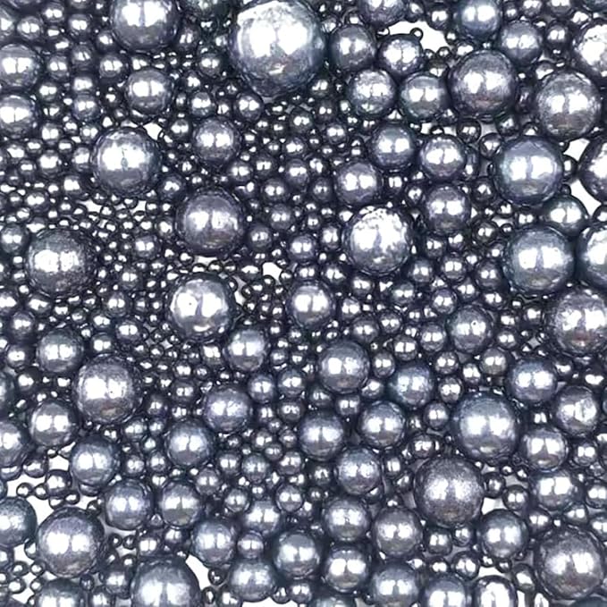 Edible Pearl Sugar Sprinkles Black Candy Mixing Size Baking Edible Cake Decorations Cupcake Toppers Cookie Decorating Celebrations Wedding Valentines Easter Halloween Christmas Supplies 120g/ 4.23oz