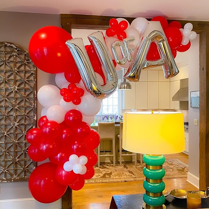 Voircoloria 110pcs Red Balloons 12inch Red Latex Party Balloons for Valentine's Day, Graduation, Wedding, Birthday, New Year, Baby Shower, Christmas, Anniversary Party Decorations