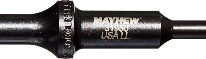 Mayhew Tools 31950 Pneumatic Roll Pin Punch, 1/4" x 6", Black Oxide Finish