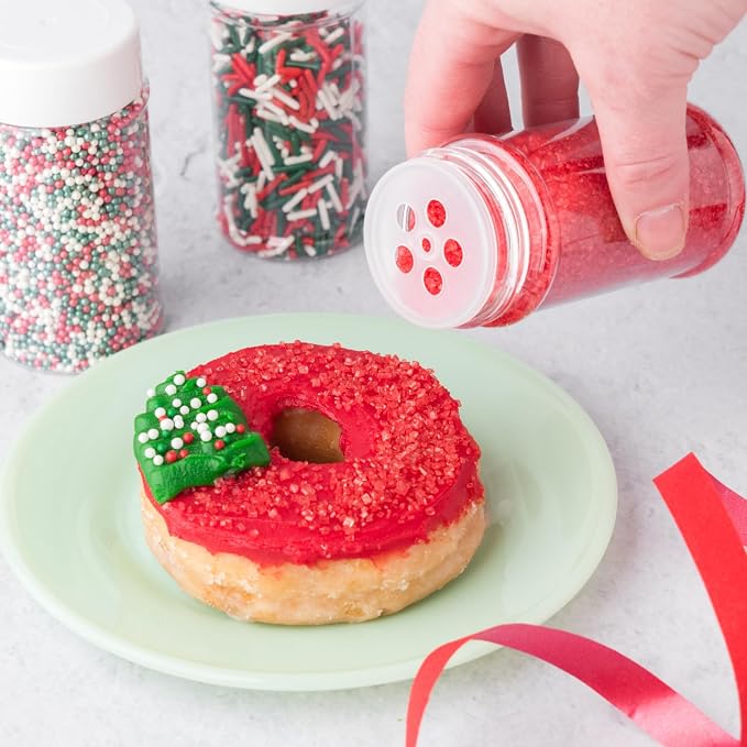 Sweets Indeed Sprinkles, 4 Pack, Edible Sprinkle Mix, Perfect for Cake Decorations, Baking, Ice Cream, Cookies, Cupcake Topper (Christmas)