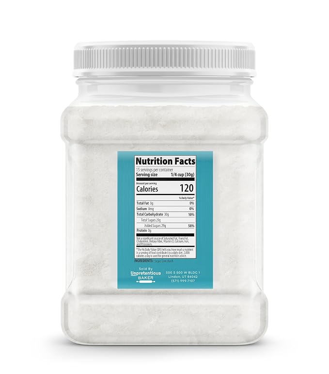 Unpretentious Powdered Sugar Confectioners Sugar, For Baking, Candy Making, Desserts (16 Ounce) (Pack of 2)
