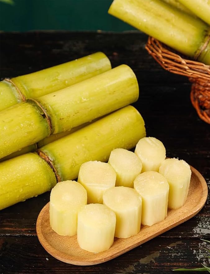 Sugar Cane（360g/12.7oz,1Pack/bag）Packaged Peeled Sugarcane Chunks Convenient and Easy-to-eat Sugar Cane Sticks Yunnan Vacuum-Packed Middle-Section Sugarcane Flesh Saccharum Officinarum Snacks