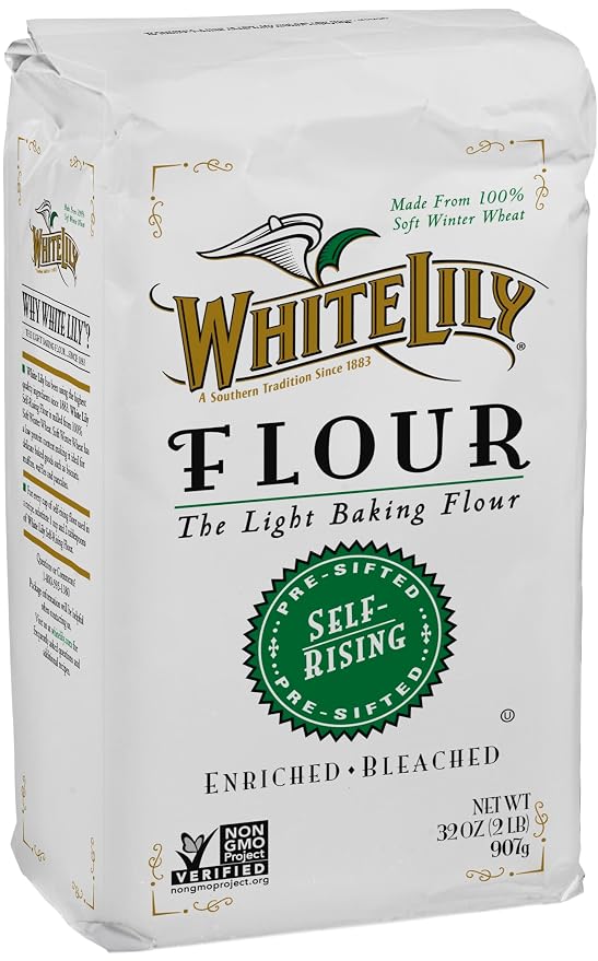 White Lily Self-Rising, Enriched Bleached Flour, 2 lb Bag (Pack of 2)