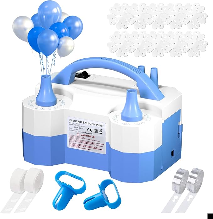Balloon Pump Electric Party Decorations - Electric Balloon Pump for Balloon Arch Kit, Portable Dual Nozzle Balloon Inflator