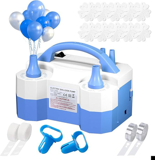 Balloon Pump Electric Party Decorations - Electric Balloon Pump for Balloon Arch Kit, Portable Dual Nozzle Balloon Inflator