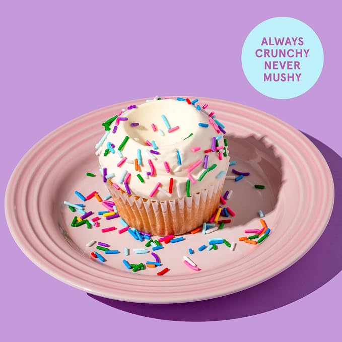 Fancy Sprinkles Deluxe Rainbow Crunchy Jimmies | Pastel Rainbow Sprinkles for Cake, Cupcake & Cookie Decorating | Funfetti & Ice Cream Topping | Baby Shower & Birthday | 1 Pack (0.5c)