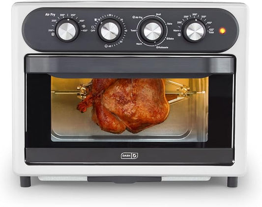 Dash Chef Series Air Fryer Oven - Convection Toaster Cooker & Electric Fry Oven - Has AirCrisp® Technology & Versatile Cooking Functions - 7-in-1 Convection - Stainless Steel