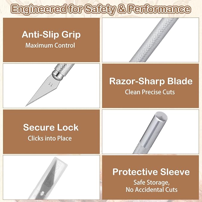 2PCS Bread Lame Dough Scoring Tools with 20 Blades, Professional Sourdough Scoring Tool with Safety Cover & Ergonomic Stainless Steel Handle, Bread Scorer Tool for Sourdough & Breads Baking