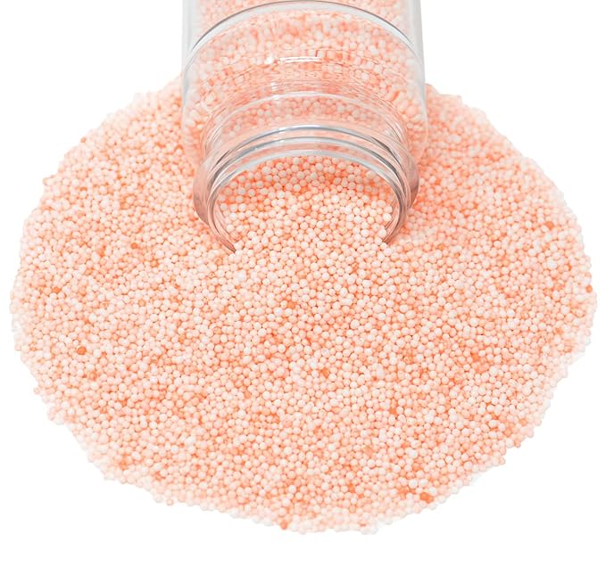 Mystic Sprinkles Solid Color Nonpareils 3.8oz Bottle (Pleasantly Peach)