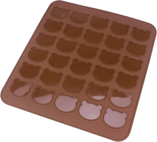 beicemania® Silicone Classic Bear Macaron Baking Mat for 15 Macarons Macaroons Biscuits Cookies