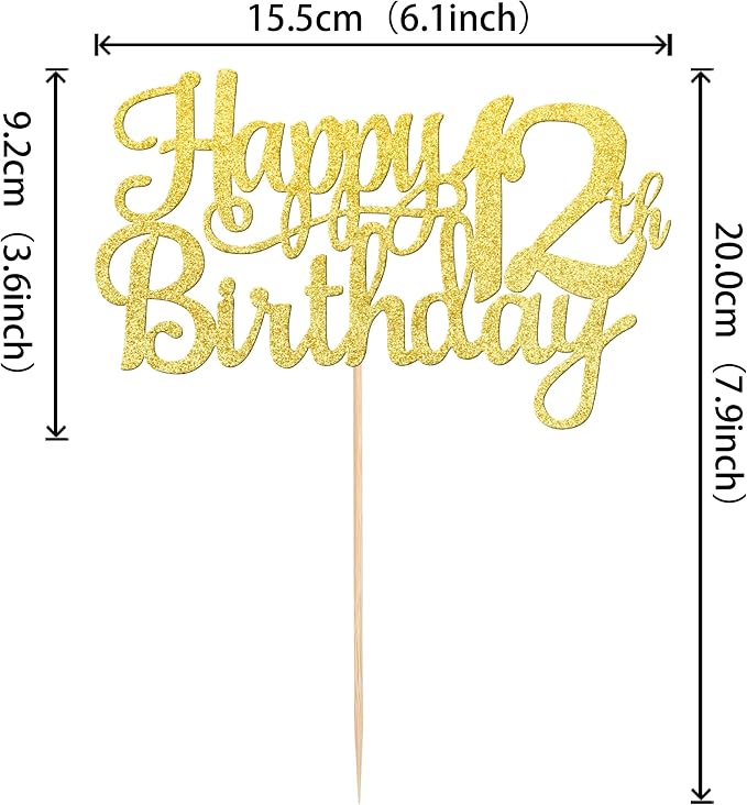 1 PCS Happy 12th Birthday Cake Topper Gold Glitter Cheers to 12 Years Birthday Cake Pick 12 Fabulous Cake Decoration for Happy 13th Birthday Theme Party Decorations Supplies