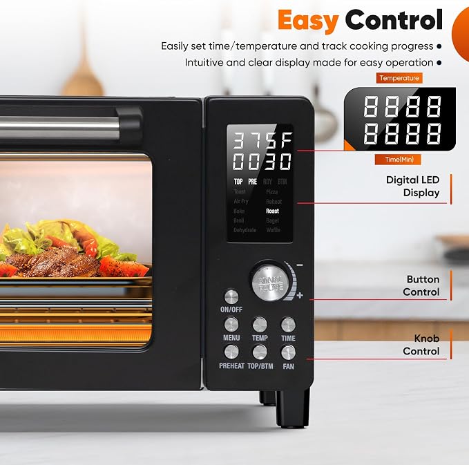 Nuwave Bravo Air Fryer Toaster Smart Oven, 1800 Watts, 21Qt Capacity