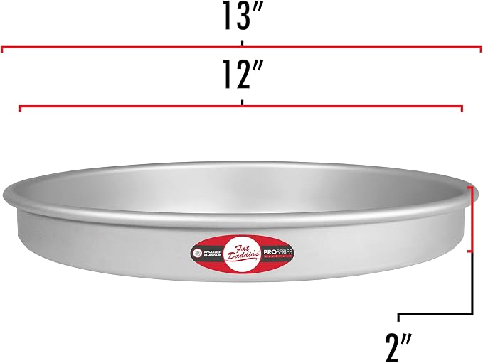 Fat Daddio's Anodized Aluminum Round Cake Pan, 12 x 2 Inch