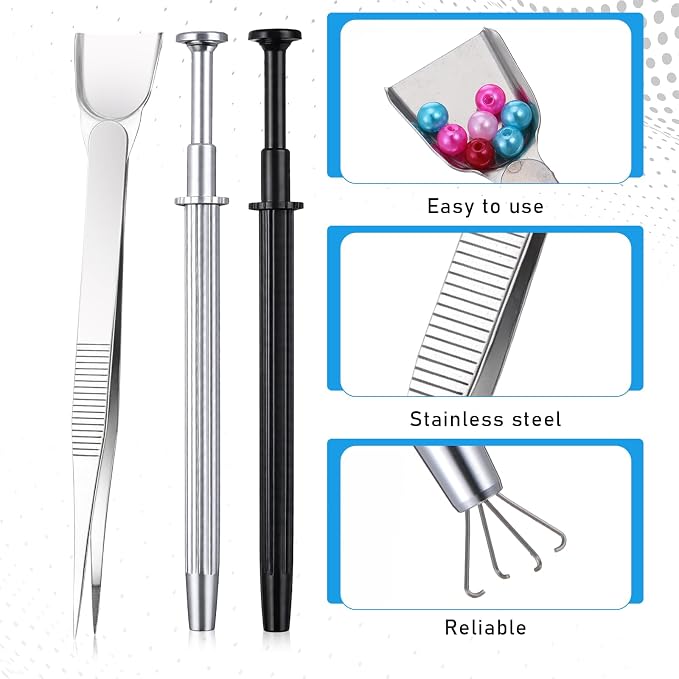 Cake Tweezers for Decorating Tools Sprinkle Tweezers for Cake Decorating Tools Tweezer Scoop Sprinkles Grabber Tool Bead Scooper Tweezer for Jewelry Diamond Scoop
