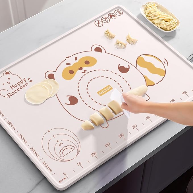 Silicone Dough Mat, 25" L x 18" W Silicone Dough Mat with Raised Lip, Cordless, Handheld for Lawn Care, Portable Lightweight