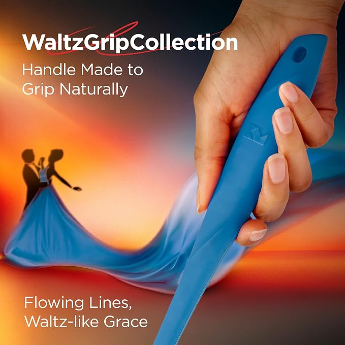Kitchen Mama WaltzGrip Platinum Silicone Basting Pastry Brush, Blue | Set of 2, Heat-Resistant, Dishwasher-Safe, For Cooking, Baking, Grilling, Barbecue