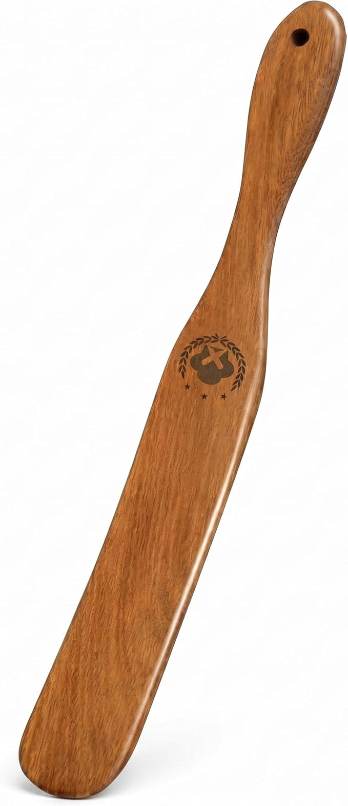 1 Pack Shorter Teak Wood Spurtle – Sourdough Starter, Jar Bottom Scraper & Shorter Handle Dough Whisk, Moisture-Resistant Kitchen Tools for Baking & Non-Stick Safe Cookware