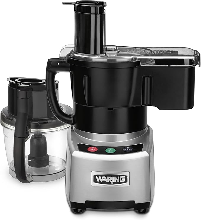 Waring Commercial Food Processor, 4-Quart Capacity, 2 Horsepower Motor, Continuous-Feed Food Processor, Large Capacity Vegetable Chopper for Professional Kitchens, WFP16SC