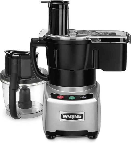 Waring Commercial Food Processor, 4-Quart Capacity, 2 Horsepower Motor, Continuous-Feed Food Processor, Large Capacity Vegetable Chopper for Professional Kitchens, WFP16SC