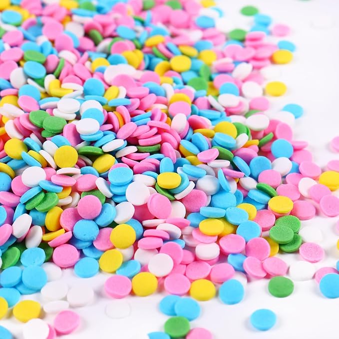 Edible Pastel Sprinkles for Cake Decorating, Confetti Sprinkles, Round Sprinkle for Cupcakes, Cookies, Chocolate, Candy, and Ice Cream Topping(120g/4.23oz)