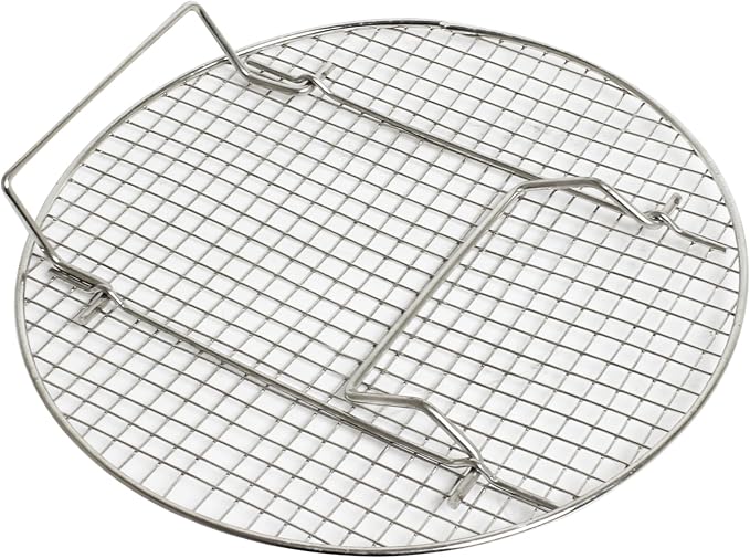 TrueCraftware- 10-1/2” Round Steamer Rack/Cooling Rack Nickel Plated- Steamer Insert Steaming Rack Steam Tray Multi-functional Steamer Basket Cookware Veggie Fish Seafood Cooking