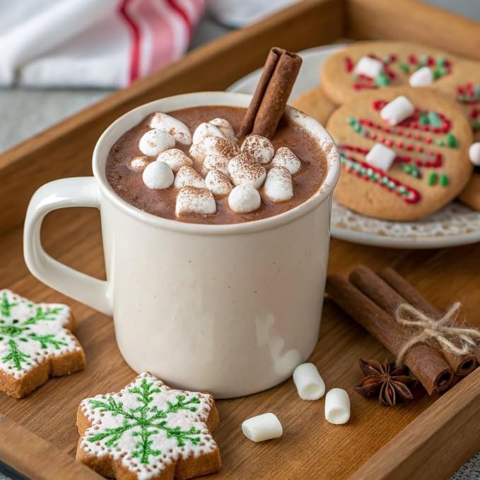 Caffe D'Vita Hot Cocoa Mix - Hot Chocolate Mix, Gluten Free, Low Fat, No Cholesterol, No Hydrogenated Oils, No Trans Fat, Kosher, Hot Cocoa Powder Mix Bulk 1 lb. can (16 oz.)